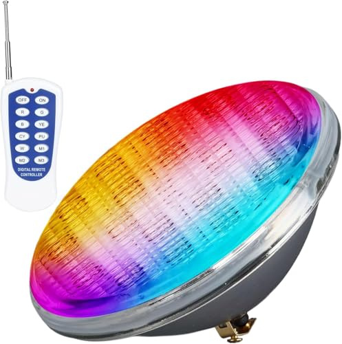 Tpamff Led 54w Färgskiftande Poollampa Par56 Ip68 Vattentät Led Undervattensspotlight 12v Lågspänning Rgb Pool Led-lampa
