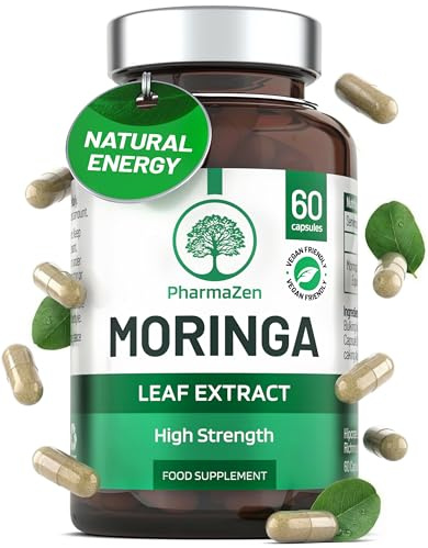 Moringa 2000mg – High Strength – 60 Small Capsules - Easy to Swallow | Full Spectrum – Moringa Oleifera Leaf Extract – Vegan, Lab-Tested & UK Made