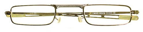 I NEED YOU Lesebrille 9 mm / +3.00 Dioptrien/Gold, 1er Pack