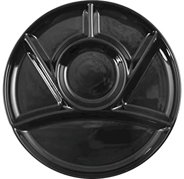 H & H 7069930 assiettes, céramique, noir