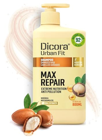 Dicora Urban Fit Champú Max Repair para Cabellos Dañados 800 ml, 800 mililitro, 1