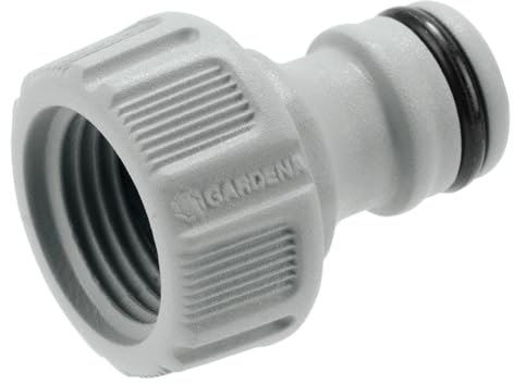 Gardena Nez de robinet 21 mm (G 1/2 pouces): OGS adaptateur pour raccordement d’un tuyau d’arrosage, technologie anti-éclaboussure, résistant au gel (18220-20)