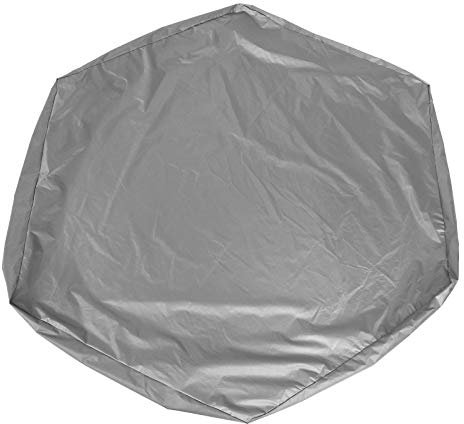 Waterproof Hexagon Sandbox Cover, Children Sand Pit Protector with Sun Shade, Garden Bathing Pool Cover, 140x110x20cm