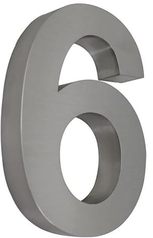 3D Hausnummer Edelstahl - wetterfest & pflegeleicht - silber - XXL - 25cm hoch - Außenbereich geeignet - mit Montagematerial - gebürstet - Arial (6)