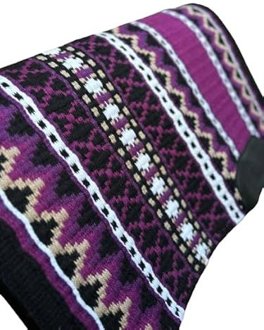 EQUIGEAR Western Show Horse Satteldecke aus neuseeländischer Wolle, Western-Design, handgefertigte Satteldecke, Wollpolster, Sensor Flex (Anpassung möglich) SA16 (36 x 40)