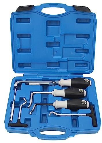 XTevu 6-teiliges Schlauchentfernungs-Haken-Set, präzise O-Ringe, Dichtungs-Pick-Haken-Abzieher-Entferner, Schaber, Haken-Pick-Werkzeug-Set für Stanz- und Markierungsarbeiten