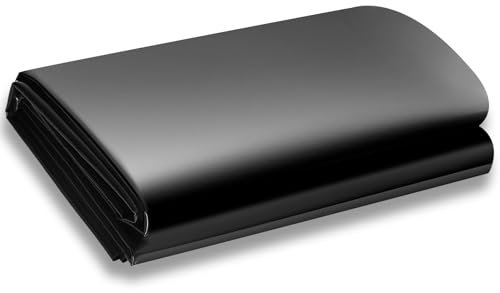 SDLDEER Pond Liner, 2 x 3 m Black HDPE Pond Liners, Heavy Duty Garden Fish Ponds Preformed Liners, Garden Pond Lining for Fountains, Fish Ponds, Water Garden
