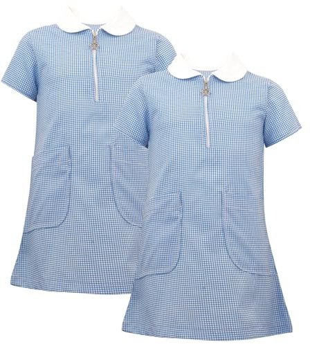 A2Z 4 barn Flickor Paket Om 2 Skola Enhetlig Kostym - UF Dress 860 2 Pack Blue 10-11