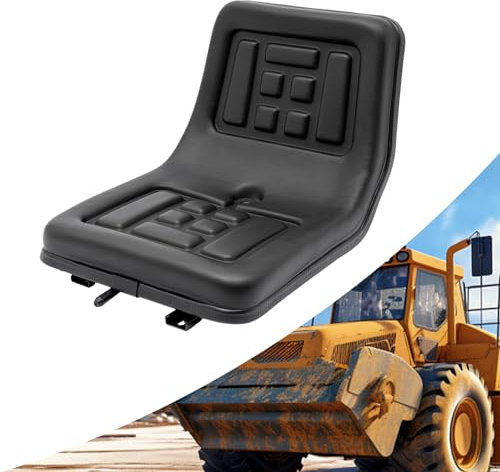 Universal Tracor Seat, Universal Forklift Truck Seat Flexible Adjustment, Comfortable Seat for Tractor Harvester Lawnmower Forklifts Excavators, Up to 100 KG, 44.5 x 35.5 x 33.5cm, Black