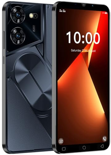 LatsYrs Basic Mobile Phone Unlocked with 5.0 inch IPS Display, 16GB ROM, Dual SIM Dual Camera,Android 9.0,Wifi,Bluetooth,FM,Face ID Cell Phones (Pova5Pro-Black)