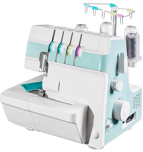 Macchina da cucire tagliacuci, tagliacuci resistente con capacità di 2-3-4 punti, trappola for rifiniture e piedini a scatto, calibro regolabile for principianti e professionisti