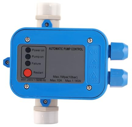 Automatisk pumptryckbrytare, automatisk pumpkontroll tryckvakt tryckbrytare elektronisk automatisk vattenpumpar tryckregulator med kabel för hus gård trädgård 220 V