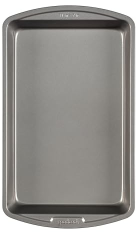 GoodCook 11 x 7 In Nonstick Steel Cake Baking Pan, Brownies, Biscuits, and Cake, Gray