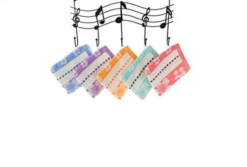 YSN Home Collection YSN13 - Waschhandschuhe 4 STÜCK Gemischte Farben 100% Baumwolle - 15x21 cm - Lila