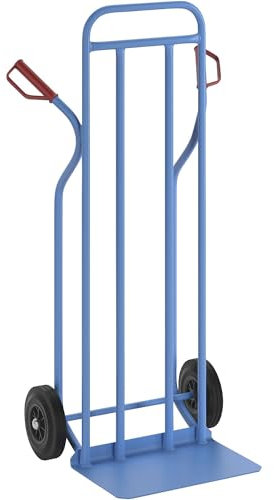 eurokraft | Sackkarre aus Stahl | Modell XXL | extragroße Schaufel | Vollgummibereifung