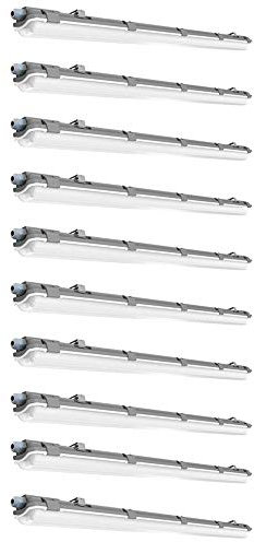 etc-shop LED Feuchtraumlampe 127,5 cm Werkstattleuchte neutralweiß LED Wannenleuchte 18 Watt LED Röhre Garage, 1x T8 18W 1x 1700lm 4000K, 10er Set