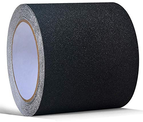 5 m x 10 cm halkfri tejp svart, ONTWIE High Grip halkskyddstejp halkfri självhäftande tejp, hög dragkraft säkerhetskedja för trappbeläggningar