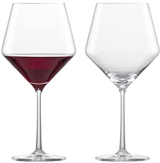 Zwiesel Glas Burgunder Rotweinglas 2tlg. Set aus der Pure Kollektion, aus Glas hergestellt, spülmaschinenfest, Fassungsvermögen: 692ml, 122322