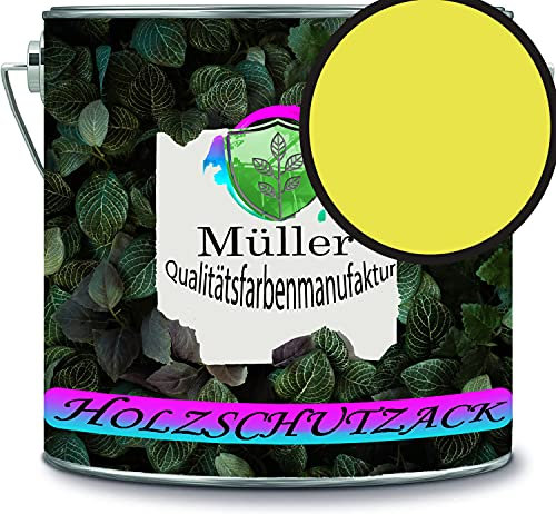 Müller - Vernice protettiva per legno, resistente alle intemperie, protezione a lungo termine dagli agenti atmosferici, colore protettivo per legno RAL 1016, giallo zolfo, qualità
