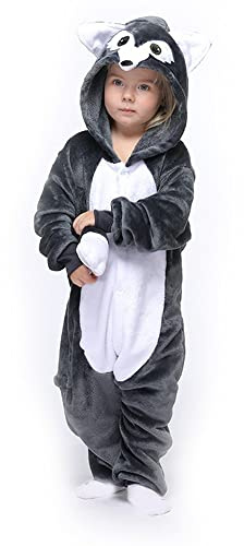 XIVISTO Pyjamas Animal en Flanelle Onesie Enfant Cosplay Déguisement Carnaval Noël Fête Loungewear