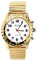 ViLoSa Ladies Talking Watch,Speaks The Time, Date or Alarm time for Elderly, Impaired Sight or Blind. Arabic Numbers-with Golden Stainless Expansion Band