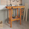 Tidyard Werkbank mit Schraubstöcken Werktisch Werkstatttisch Arbeitstisch mit Ablagen Garage Aufbewahrung Aufbewahrungstisch Werkstatt Werkstatttisch Montagewerkbank 92x48x83 cm Massivholz Akazie
