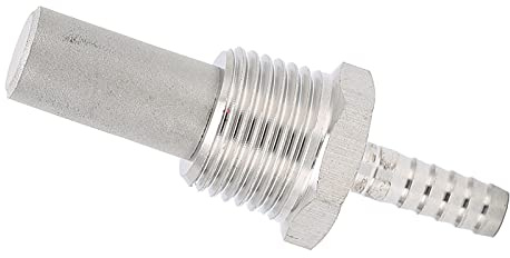 Dilwe 0.5μm Stainless Steel Aeration Stone, Oxygenation Aeration Stone, for 1/2MPT Home Brewing Bar Home Beer Tool