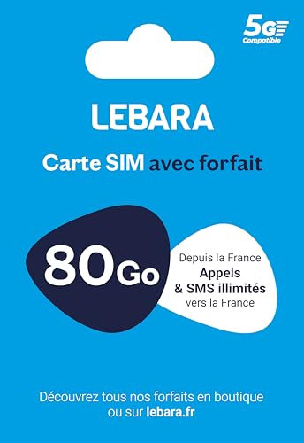 Lebara - Carte SIM Prépayée (80)