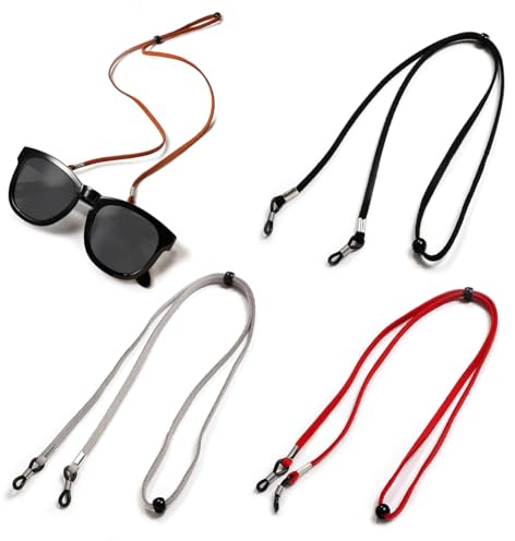 ZEXOWIJ 4 Pièces Cordon Lunettes Homme, Cordon Lunette, Attache Lunette, Cordons à Lunettes, Cordon Lunettes Femme, Lunettes Chaîne Lanière