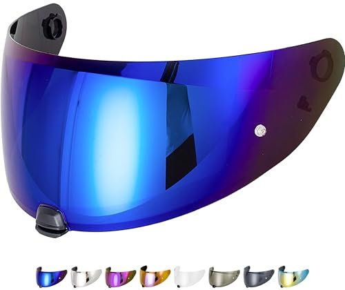 Everalo Visera Casco Compatible con HJC i70 - i10 - Pantalla Hjc Hj31 Compatible - Pinlock Ready (Azul)