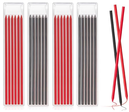 SGERUFZ 24 Pcs 2.8mm Recharges de Crayons pour Crayons de Charpentier