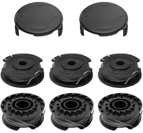 SIGANDG Bobina de repuesto de alambre para cortacésped Bosch ART 23 SL ART 26 SL con 2 cubiertas, repuesto de carrete de recortadora, EasyGrassCut 18, 23, 26, recortadora de césped F016800569
