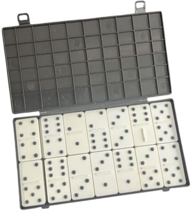 FytStycale Jeu de Dominos Double 6 avec Points En Relief pour Aveugles, avec étui. Jeu de Société Classique et éducatif pour Enfants.