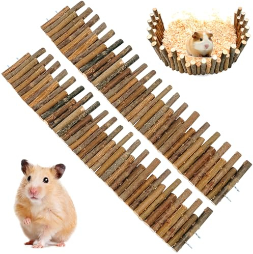 SUNOYA 2 Ponti in Legno per Criceti, Ponte in Legno per Criceti, Tunnel per Animali Domestici, Giocattolo da Arrampicata in Legno, Porcellini d'India, 50 cm