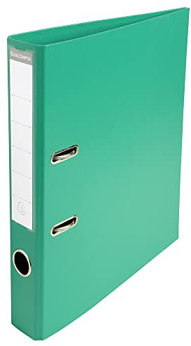 Exacompta 53543E Premium PP-Ordner Prem´Touch. 5 cm schmal DIN A4 Kunststoffbezug außen Papierbezug innen Rückenschild austauschbar Ringordner Aktenordner Briefordner Plastikordner grün