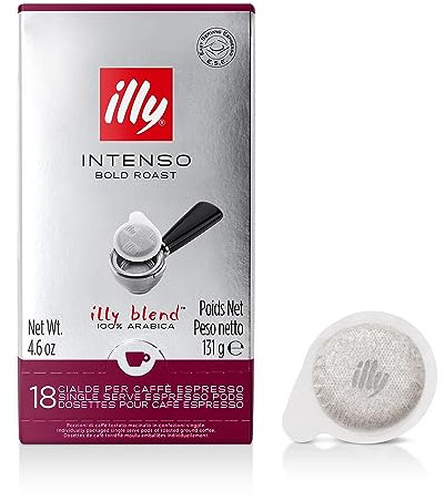 illy Caffè Tostato INTENSO in cialde E.S.E. - 12 confezioni da 18 cialde, Totale 216 Cialde