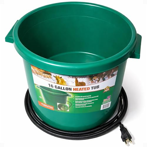 Farm Innovators Heated Water Bucket, 16 Gallon 200W Livestock Waterer