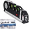 Qooltek Laser Level Line Tool, Multipurpose Cross Line Laser 8 feet Measure Tape Ruler Adjusted Standard and Metric Rulers for Hanging Pictures