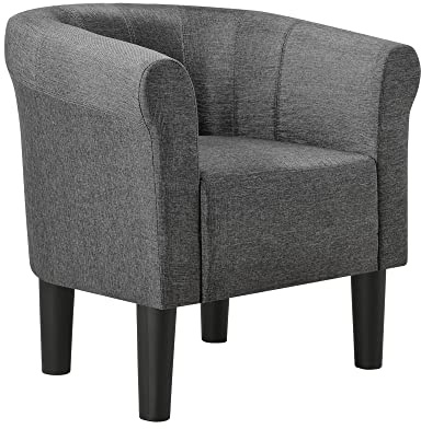 [en.casa] Sessel 70x70x58cm Dunkelgrau Textil Clubsessel Relaxsessel