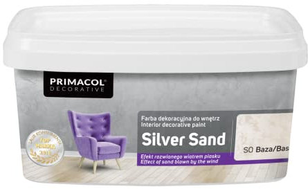 Pintura texturizada de arena plateada para paredes interiores de Primacol Decorative