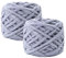 Maxee Chenille Wolle Garn 180 g(90 g*2), ca.130 m, Super Soft Knitting, Chunky Grobstrick Weiches Wollgarn zum Häkeln, Chenille zum Weben von Schals, Mützen, Decken, Zierkissen-Rauchgrau 21
