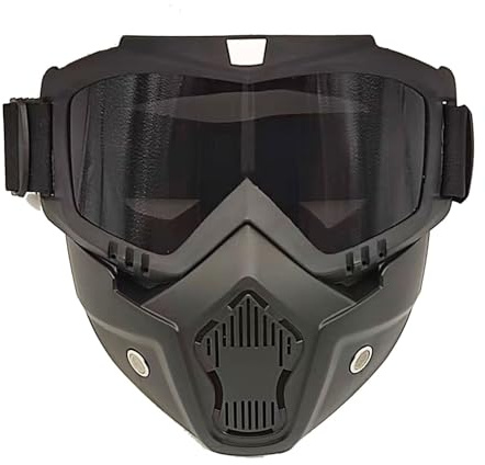 PPGAREGO Anti-Fog Paintball Mask | Airsoft Helmet and Full Face Mask | Tactical Face Mask for Men | Ballistic Goggles | Skiing, Paintball, Shooting, Cycling, Fishing (M004)