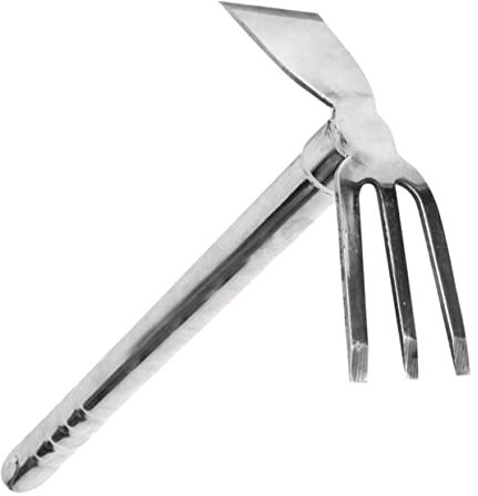 DIKACA Houe en Acier Tamis De Jardinage Étrier Râteau Houe Lame Pelouse Culture Feuilles Plantation Herbe Désherbage Bordure Perceuse Coupe-Feuilles Arbuste Pioche