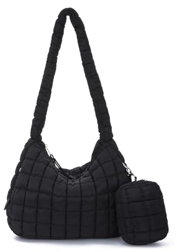 LHHMZ Bolso acolchado grande para mujer, bolsos ligeros para llevar todo, bolso bandolera acolchado y abullonado
