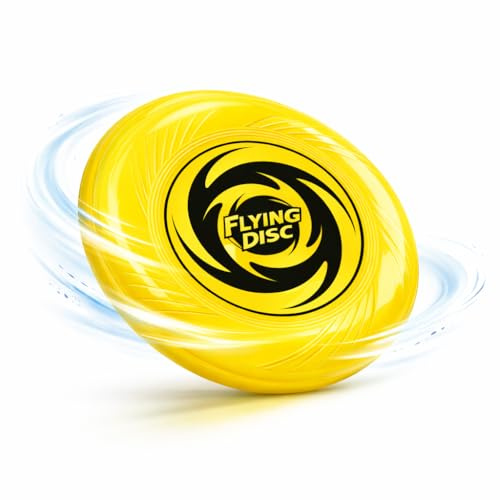 TK Gruppe Timo Klingler Frisbee - Disco da lancio per bambini e adulti, come giocattolo da giardino e da spiaggia (giallo)