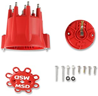 MSD 84335 HEI Distributor Cap and Rotor Kit Red
