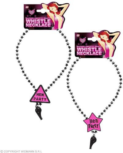 Widmann PK 12 HEN PARTY WHISTLE NECKLACE 2 STYLES ASS.