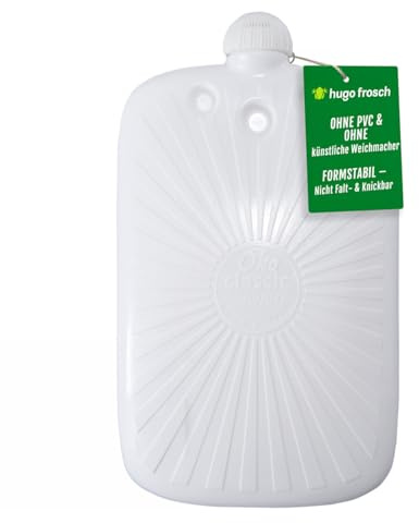 Hugo Frosch Öko-Wärmflasche 2,0l – Made in Germany – große, formstabile & geruchsneutrale Bettflasche ohne Weichmacher & ohne PVC