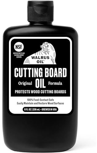 WALRUS OIL - Cutting Board Oil and Wood Butcher Block Oil, 8 oz Bottle, FDA Food-Contact Safe
