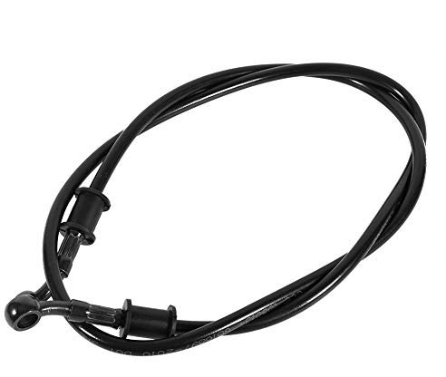 Motorcycle Oil Hose, 50cm - 120cm Motorcycle Braided Steel Brake Clutch Oil Hose Line Pipe 4 Colors(600mm-Black) Modification of Brake System